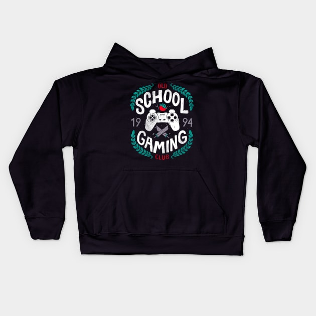 Old School Gaming Club - PSX Kids Hoodie by Azafran